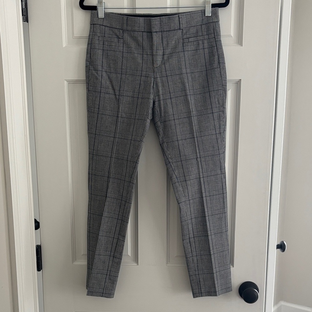 Banana Republic Black and Gray Checkered Sloan Pants